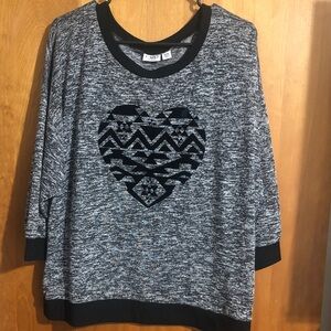 Cato Black and Gray Knit Sweater